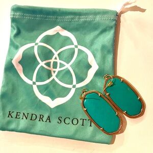 Turquoise Kendra Scott Gold Drop Earrings
